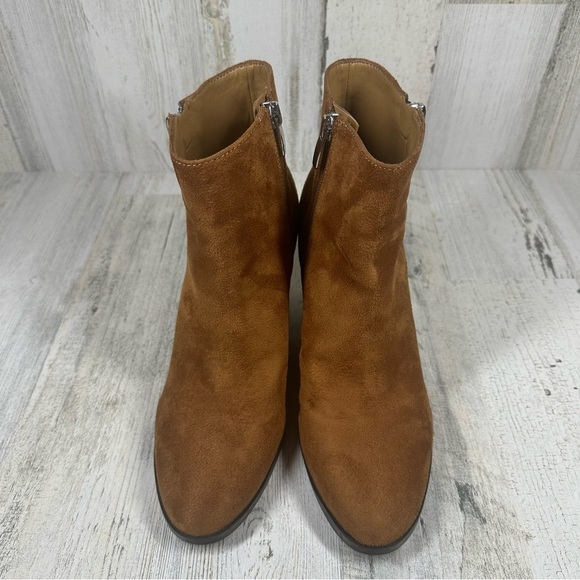 Nine West Neva Women's Ankle Boots Medium Brown Fabric #499 - Picture 2 of 13